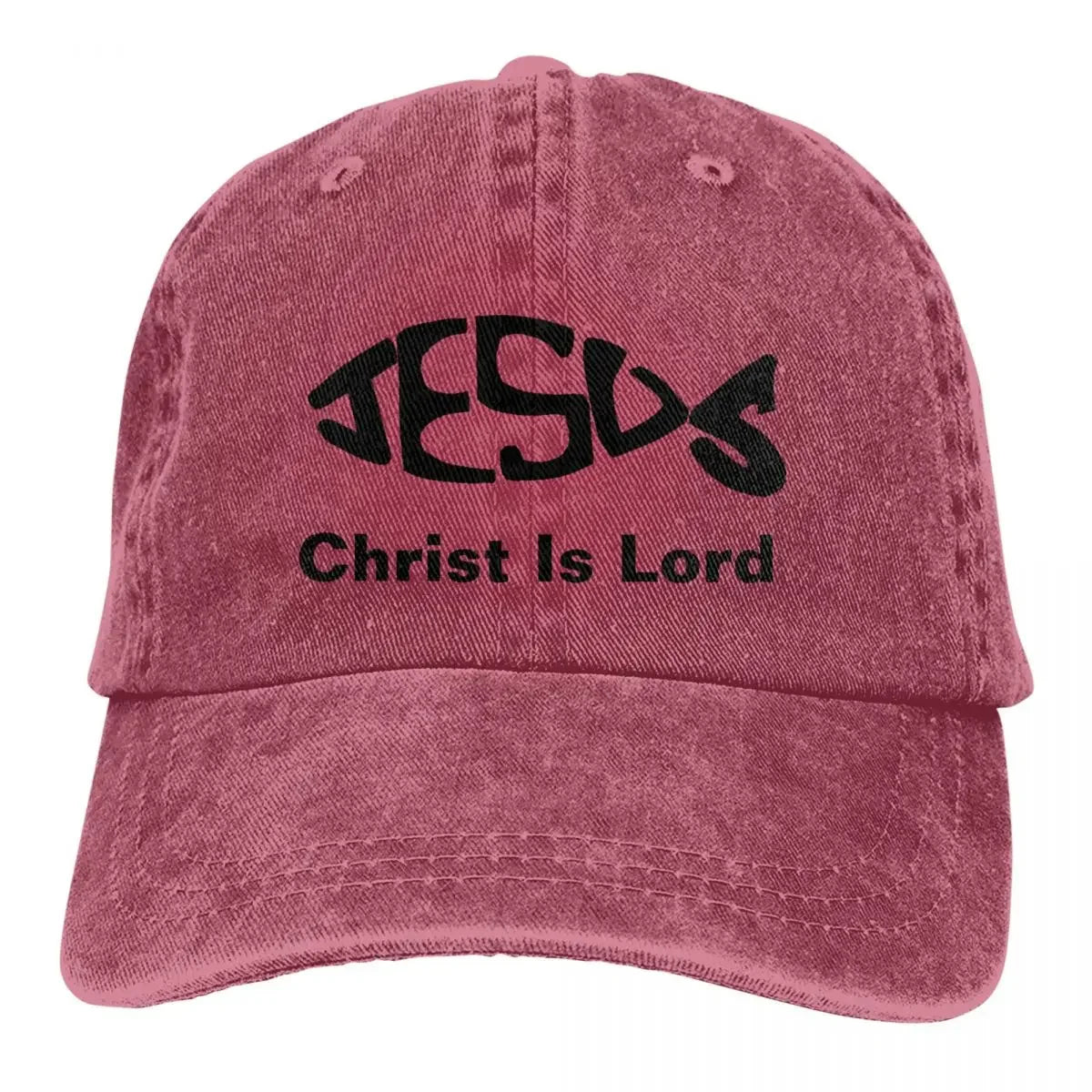 Baseball Cap Jesus- Christ Is Lord Outfit Men Women Casual Distressed Denim Fishing Lover Headwear Gift