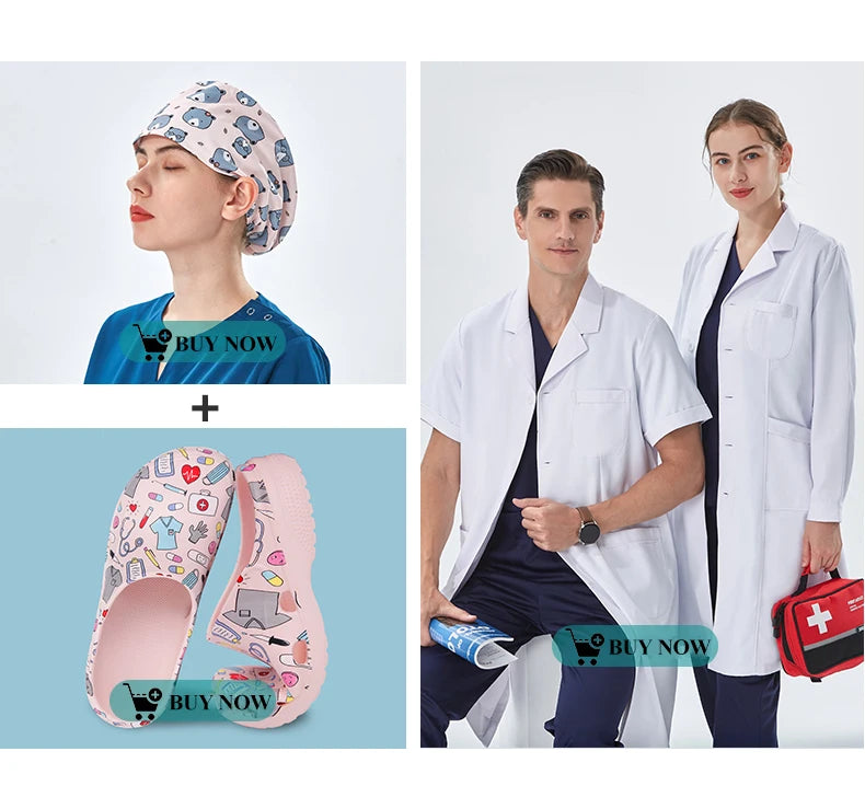 NEW 2024  White Lab Coat for Women Men Students Chemistry Healthcare Professionals Nurse Long Sleeves Doctor Work Robe XK002