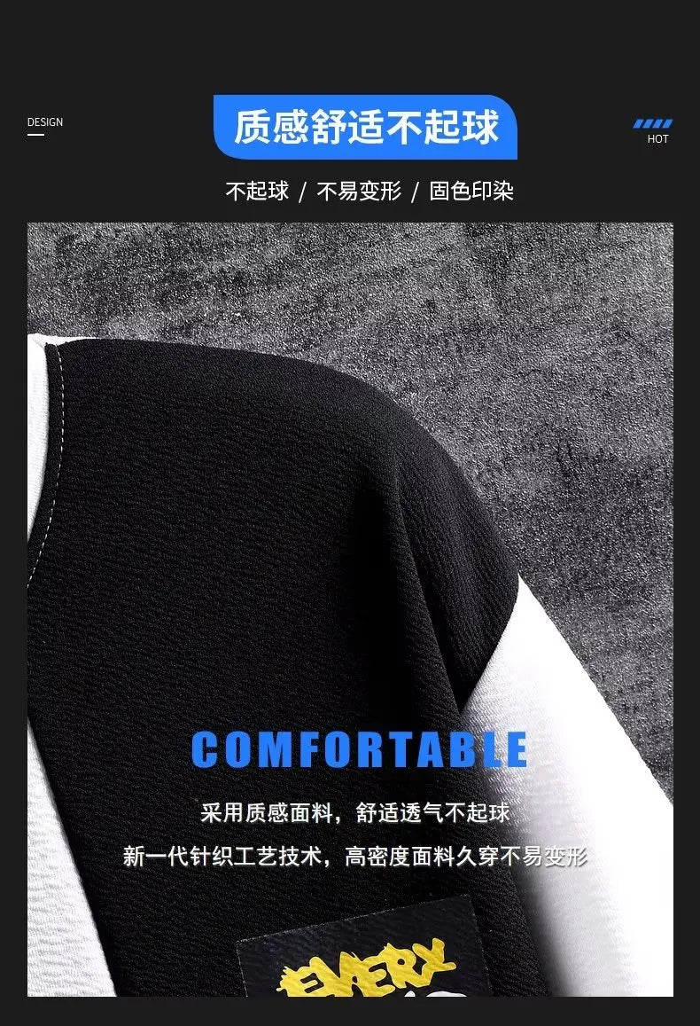 2025 Fashion Men's Tracksuit Autumn Long Sleeved Red Sweatshirt Sports Pants 2 piece Set Mens Casual Suit  Jogging Men Clothes