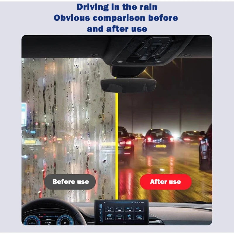 NEW 2024-2025 Car Glass Strong Gloss Cleaner Oil Film Remover Windshield Window Rearview Mirror Glass Cleaner Remover Dirt Car Cleaning Brush