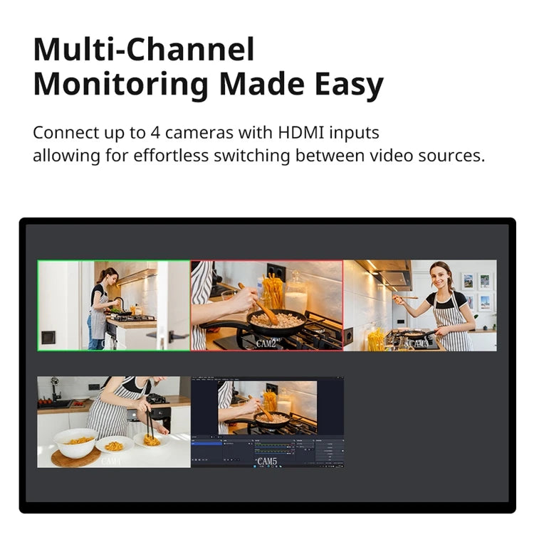 Ulanzi DD02 Live Video Switcher 4 CH HDMI Streaming 4K HD Screen For YUY2 MJPEG Capture Format Live Streaming Tool Video Mixer