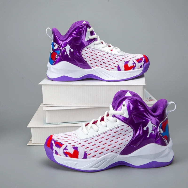 NEW 2025 Boys Brand Basketball Shoes Kids Sneakers Thick Sole Non-slip Children Sports Shoes Child Boy Basket Trainer Shoes Girls