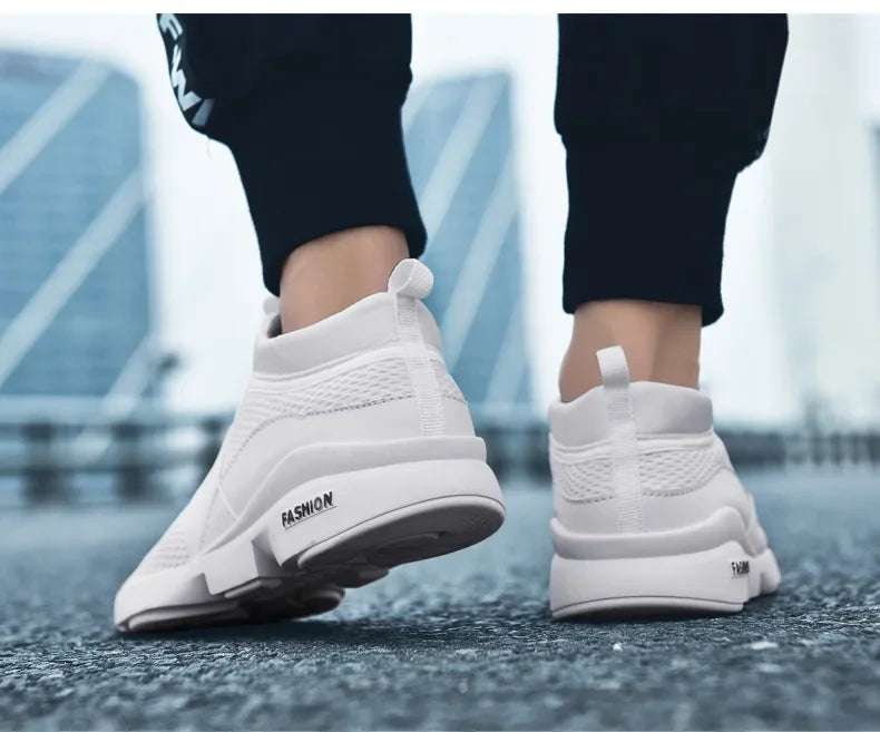 2025 Men Casual Shoes Sneakers Fashion Loafers Comfortable Mesh Mens Shoes Footwear Lightweight Walking Shoes White Size 46 Big Big SALES Now