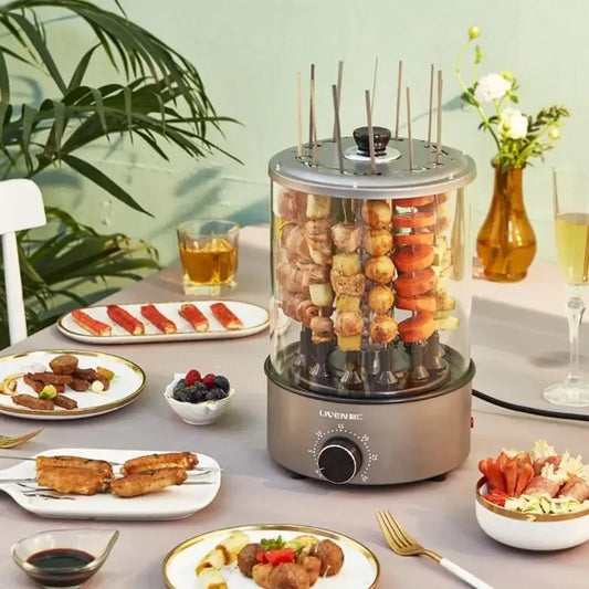 220V Electric Barbecue Machine Multifunctional Indoor Rotating Automatic Skewer Machine Indoor Lamb Skewer Pot Barbecue Machine