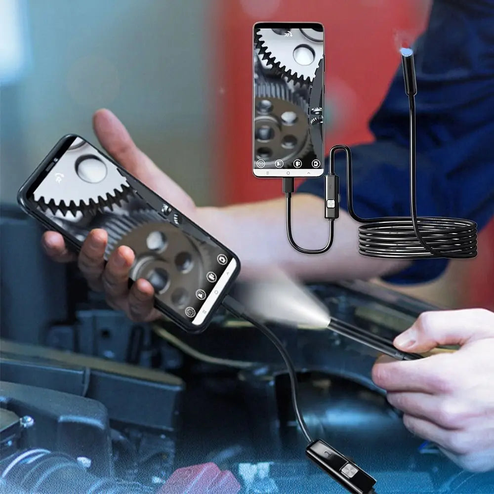 IP67 Waterproof 7.0MM TYPE-C Endoscope Camera Adjustable 6 LEDs Inspection Borescope Cameras USB Android Flexible