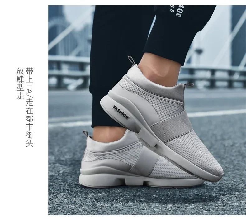 2025 Men Casual Shoes Sneakers Fashion Loafers Comfortable Mesh Mens Shoes Footwear Lightweight Walking Shoes White Size 46 Big Big SALES Now