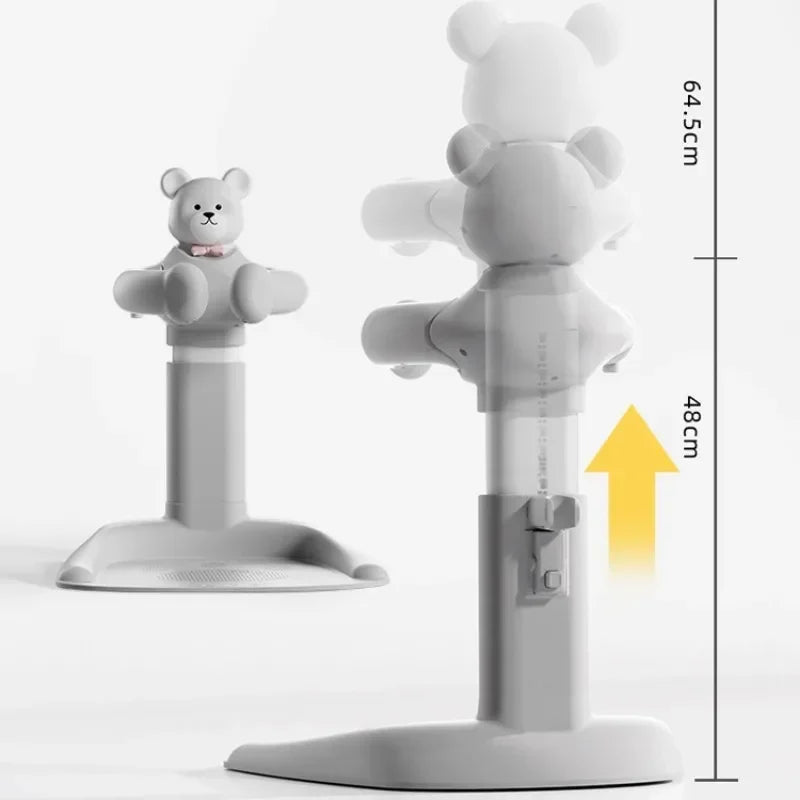 Cartoon Bear Baby Bathtub with Stand, Children's Baby Standing Bath, Baby Rinse Butt Holder, Toddler Stand Bath Tub Showers