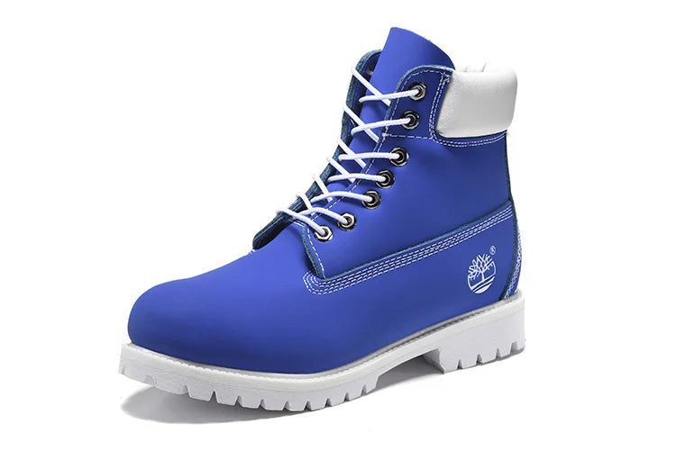 Brand New 2024 TIMBERLAND Men 10061 Sky Blue White Male Motorcycle Martin Ankle Walking Boots Men's Outdoor Leather Street Hiking Shoes 40-46 we offer 10% off for any purchases