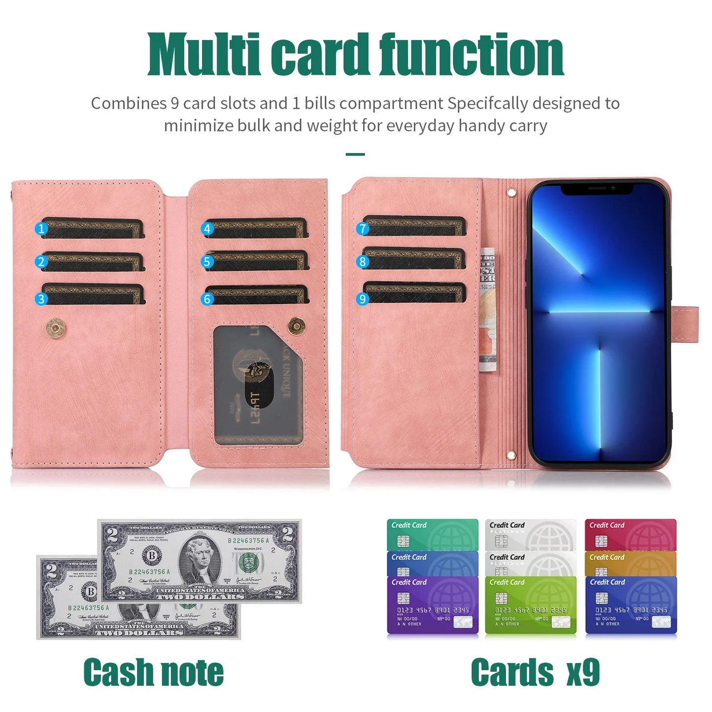 Crossbody Lanyard Card Slot Wallet Flip Case for iPhone 15 14 13 12 11 Pro Max Mini X XS 8 7 Plus SE 2020 2022 PU Leather Cover