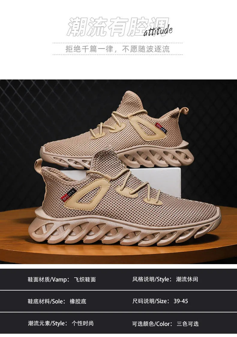 New 2024 Hot Selling Men's Mesh Lace-up Casual Sneakers Fashion Brand for Men's Shoes Light Breathable Tennis Shoe Outdoor Sport Shoes