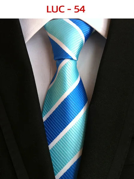 8cm Men's Tie Silk Plaids Floral Luxury Necktie Striped Ties For Men Business Formal Dresses Wedding Accessories Boy Tie