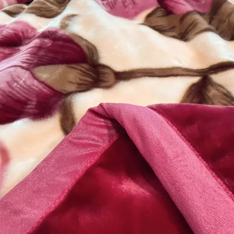 Raschel Mink Double Layer Winter Thick Plush Blanket For Bed Soft Warm Fluffy Throw Blankets 150x200cm Thicken Fleece Quilts