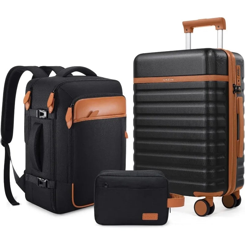 Luggage Sets 3 Piece, Carry On Luggage 20 Inch With Spinner Wheels,PC Hardside Suitcase Set with TSA Lock,Durable Carry(20inch)