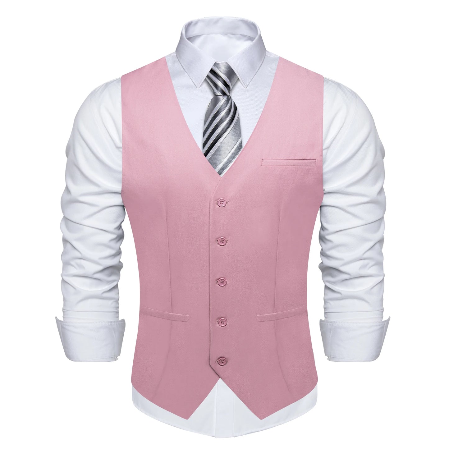 Exquisite Casual Men's Vest Fashion Necktie Handkerchief Fromal Slim Fit Dress Waistcoat for Man Business Free ship