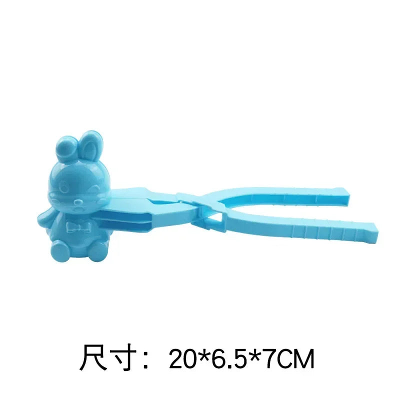 Cute Duck Shaped Snowball Maker Clip Children Outdoor Plastic Winter Snow Sand Mold Tool for Snowball Fight Outdoor Fun Sports