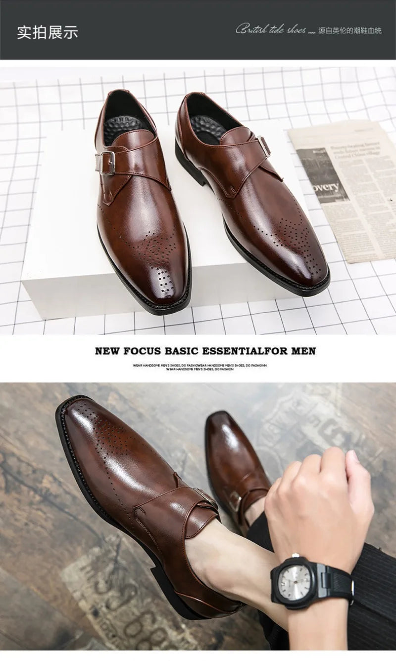 Designer Men's Shoes Classic Business Office Dress Shoe High Quality Casual Leather Shoes for Men Luxury Wedding Shoes Loafers