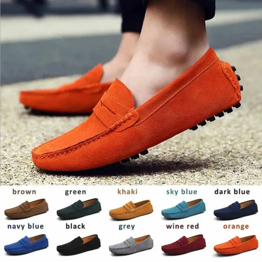 2025 New Fashion Men Casual Shoes Brand Leather Men Loafers Moccasins Slip on Men's Flats Male Driving Shoes Sneakers Sneaker