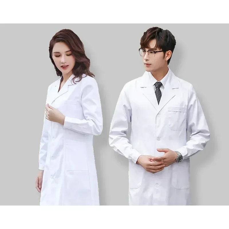 Nurse Overalls White Coat Female Long-sleeved Doctor's Uniform Short-sleeved Doctor Lab Coat Laboratory College Chemistry