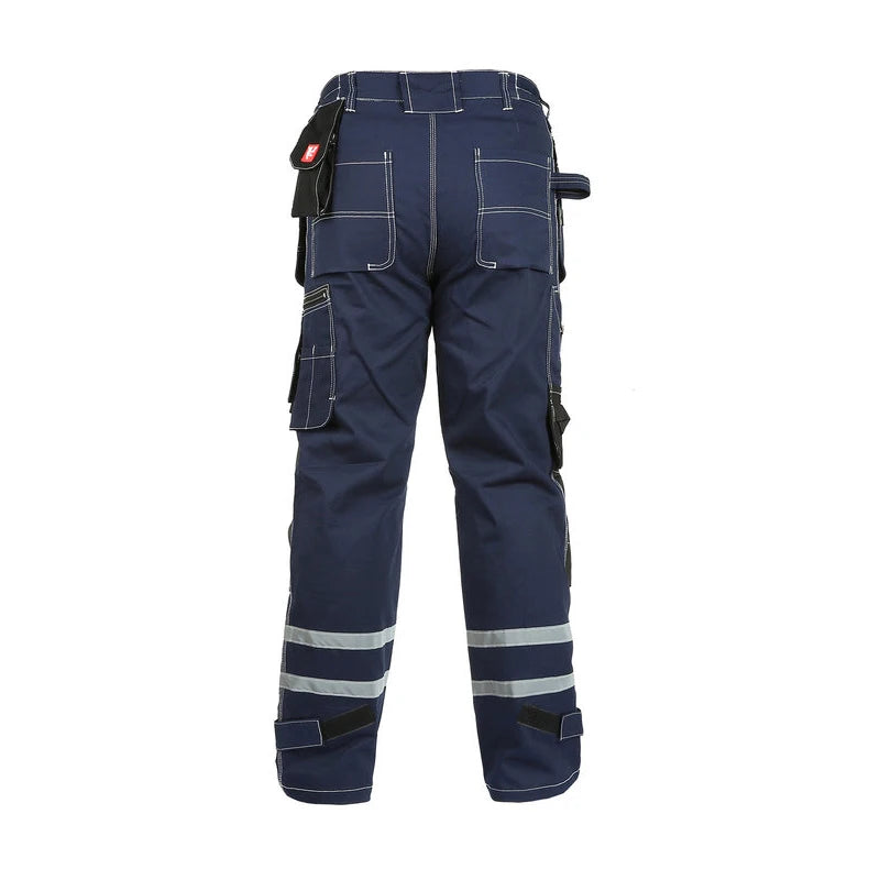 Electrician Men Working Pants Multi Functional Pockets Wear-resistance Workwear Trousers Reflective Work Mechanic Repair Mens Cargo Pants