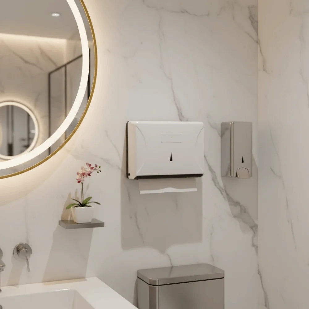 Waterproof Wall-Mounted Tissue Dispenser Modern Design Plastic Paper Towel Storage Box Large Capacity Napkin Dispenser Bar