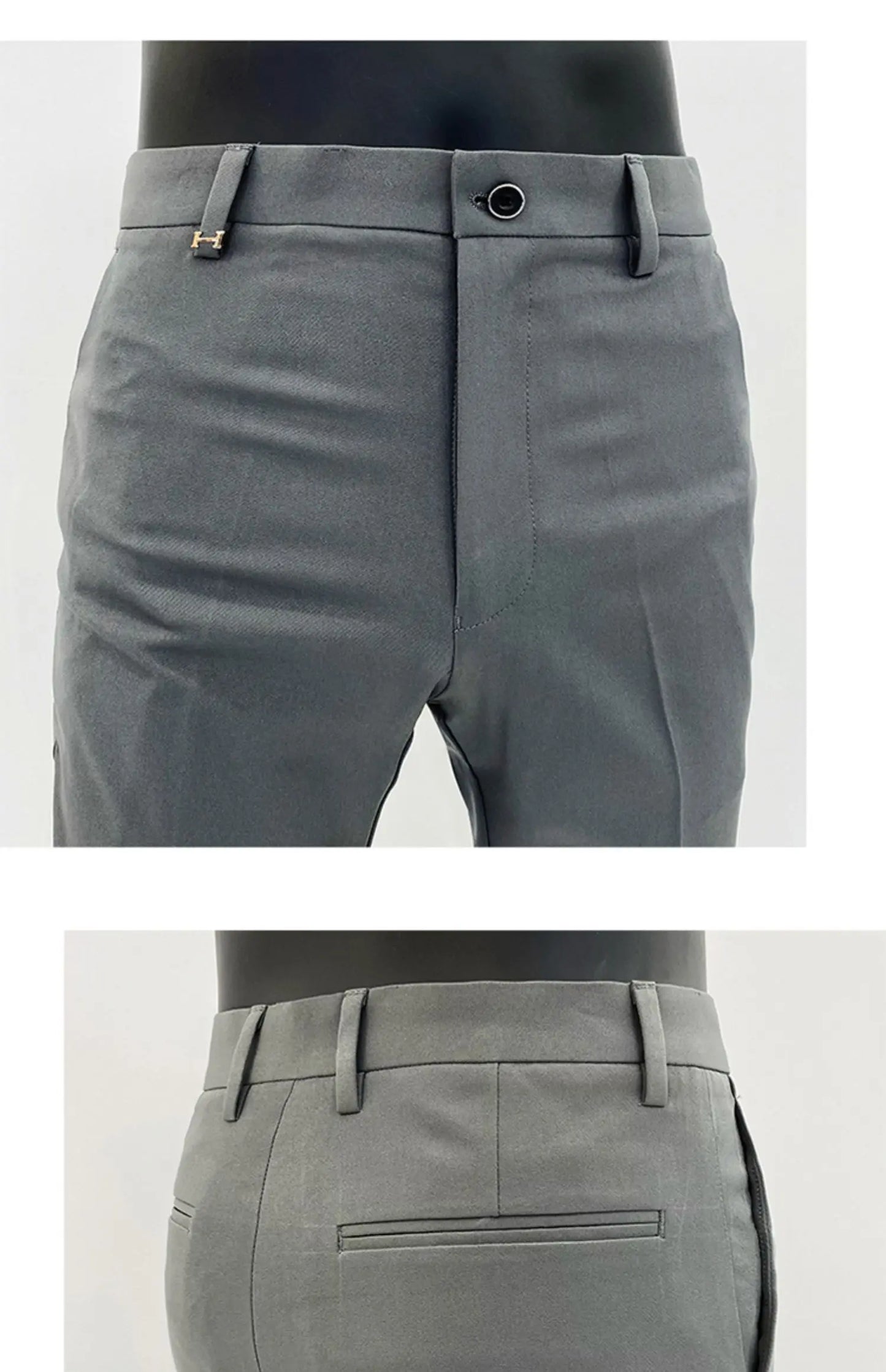 Men Suit Pants Formal Trousers Pantalone Hombre Stretch Slim Solid Color Casual Dress Full Length Pants Fashion New Men Clothing- FREE Laptop Stand is offer if you buy a pant