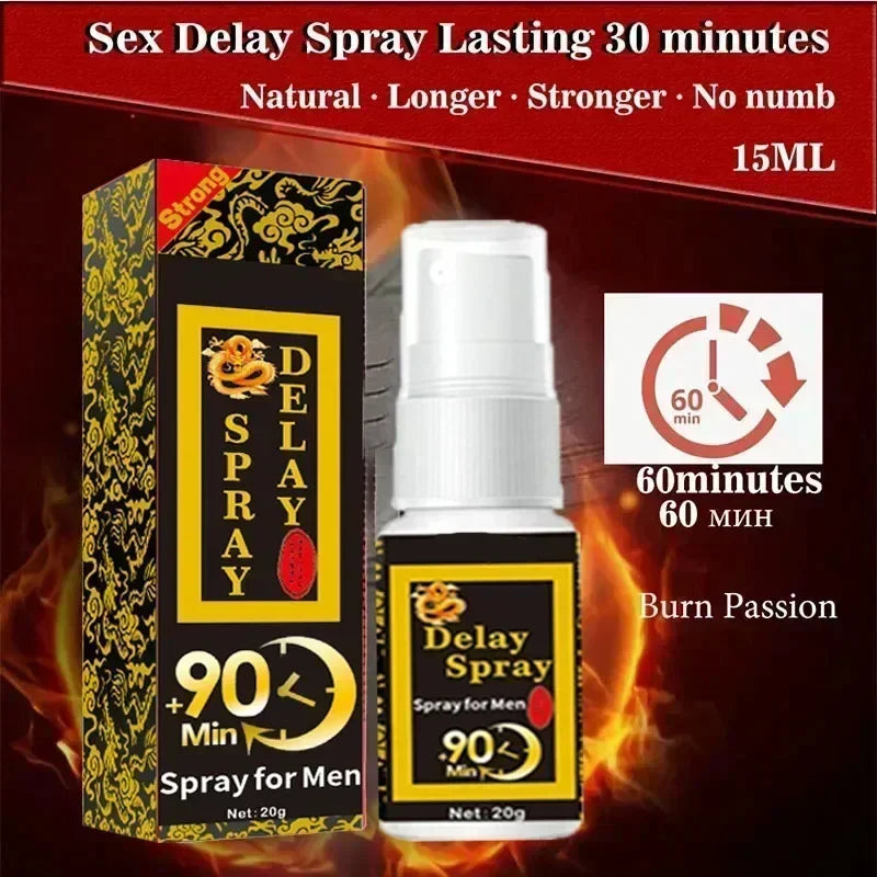 Very good for Health Man Lasting Long 60 Minutes Penis Enlargment Oil Sex Delay Spray Sex for Male External Use Anti Premature Ejaculation Sex Spray
