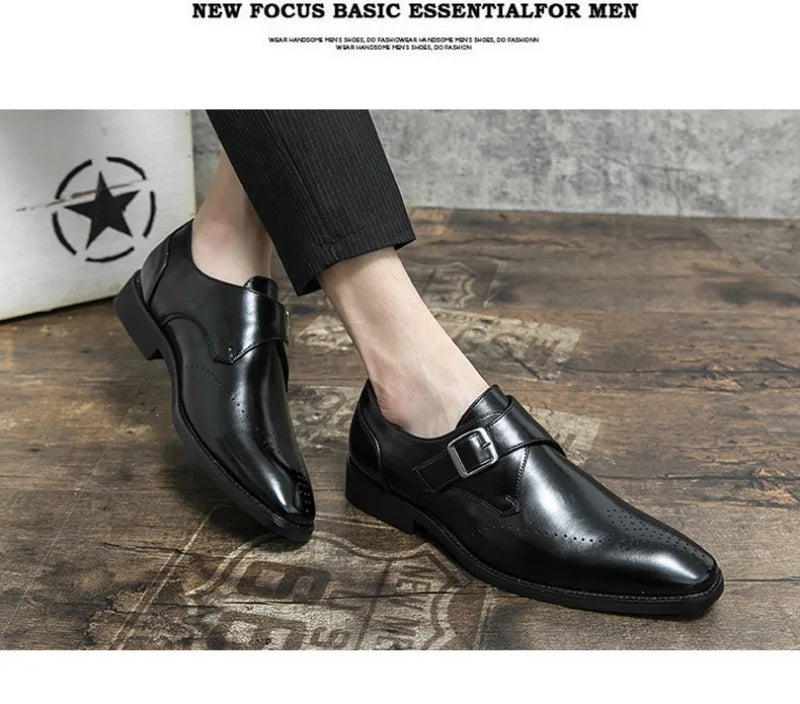 Designer Men's Shoes Classic Business Office Dress Shoe High Quality Casual Leather Shoes for Men Luxury Wedding Shoes Loafers