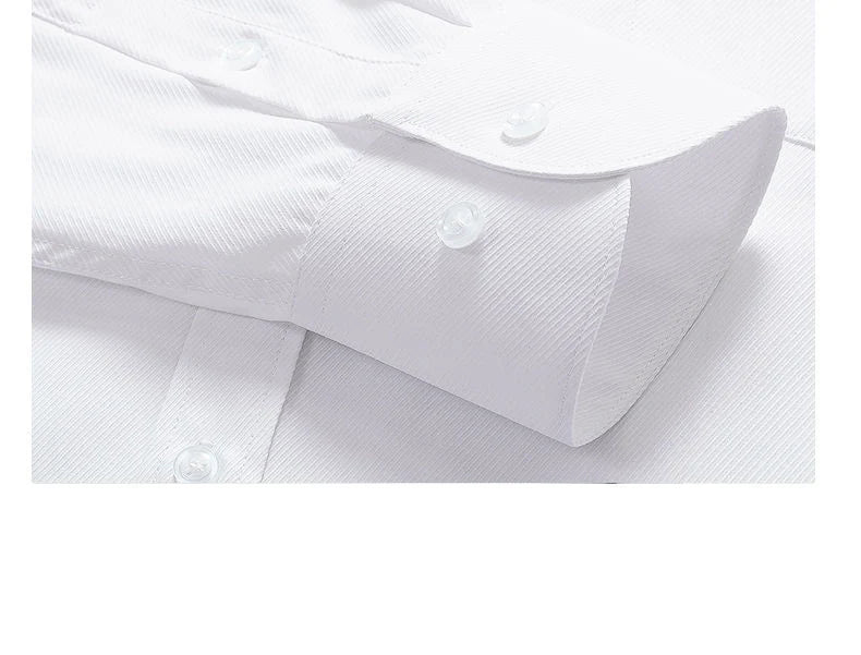 Plus Size 9XL 8XL Men's Business Casual Long Sleeved Shirt Classic Striped Male Social Dress Party Tuxedo Shirts Yellow Purple