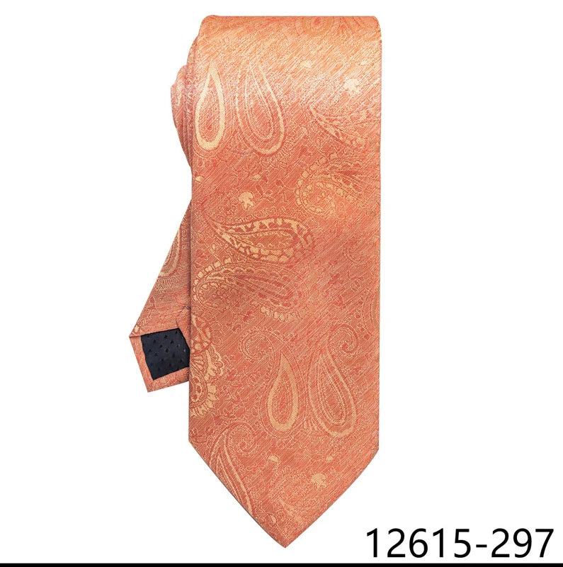 100% Silk Brand Tie Men High Grade Hot sale Woven Silk Gravatas Beige Suit Accessories Men Polka dot  Easter Day Necktie Cravate