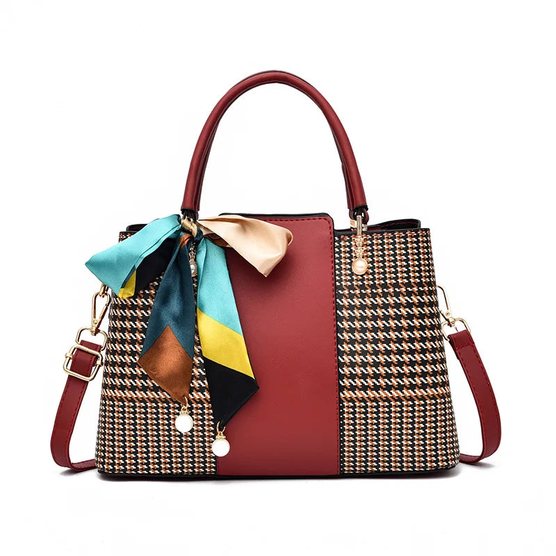 Leather Casual Crossbody Bags for Women 2024 Ladies Luxury Designer Tote Handbag Top-Handle High Quality Shoulder Bag Main Gift