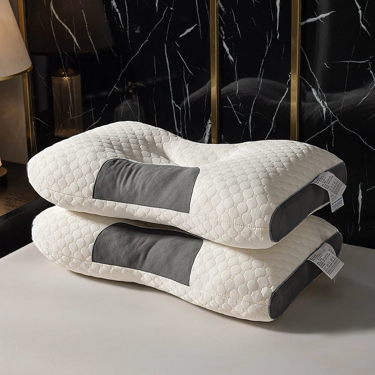 Local warehouse Knitted Massage Neck Pillow For Sleeping Soft, Adjustable Ergonomic Orthopedic Contour Support,helo to sleep