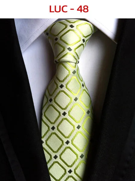 8cm Men's Tie Silk Plaids Floral Luxury Necktie Striped Ties For Men Business Formal Dresses Wedding Accessories Boy Tie