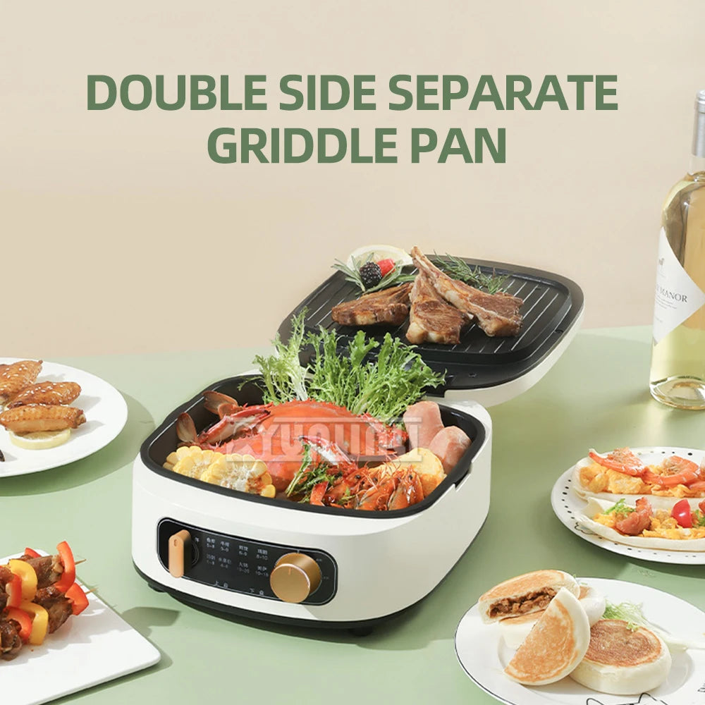 Brand New 2024-2025 Double-Sided Heating Pancake Bake Machine Cooker Steamer Electric Baking Pan Multifunctional Maquina Electrica Panqueque