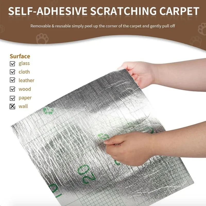 FREE SHIPPING NEW 2024 Scratching Mat Cat Protect Furniture Trimmable Self-adhesive Cat Climbing Blanket Wall Sofa Anti-Cat Scratch DIY Cat Scratch Pad