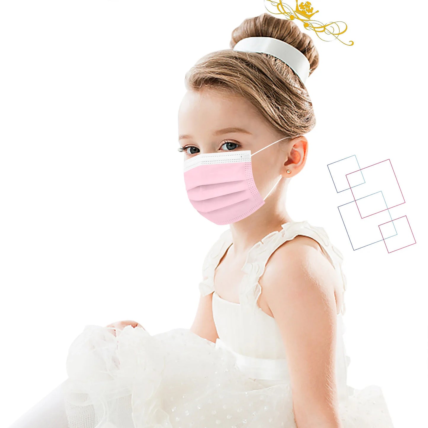 50pcs Kids Face Mask Disposable 3 Ply Safety Face Mask 4-12 Children Face Mask BUY TWO BOXES AND GET A FREE LAPTOP STAND
