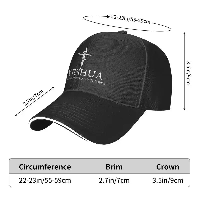 Custom Yeshua Jesus-Christ Baseball Cap Sun Protection Women and Men's Adjustable Holiness Faith Hat Autumn