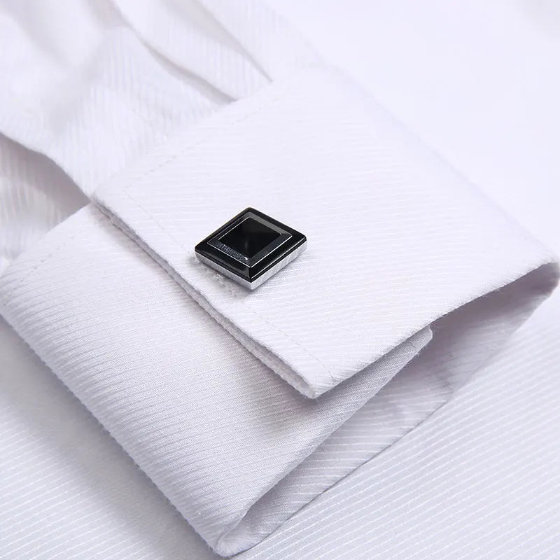 Brand NEW 2024-2025 Fashion Mens French Cufflinks Dress Shirts Long Sleeve Yellow White Blue Social Business Regular Fit Wedding Party Shirt For Man
