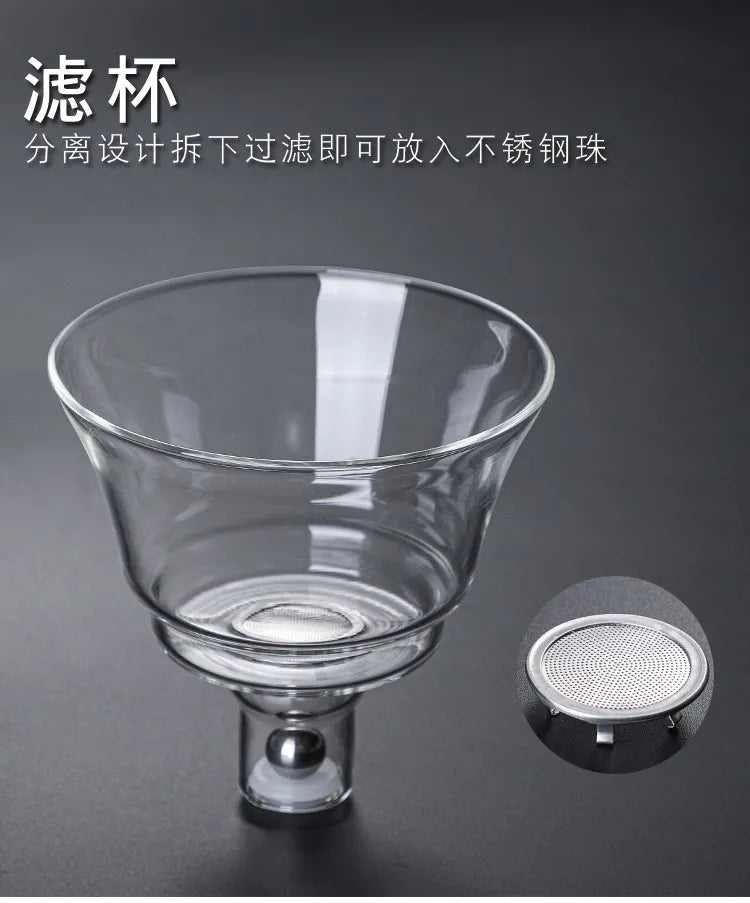 Glass Magnetic Tea Set Lazy Person  Making Tool Automatic   Pot