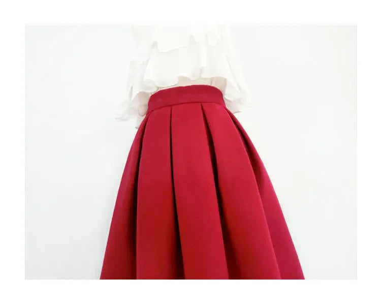 2024 Casual Trend Vintage Slim Women's Elegant Party Skirt Autumn High Waist Zipper Pocket Ball Gown Pleated Skirt New C79