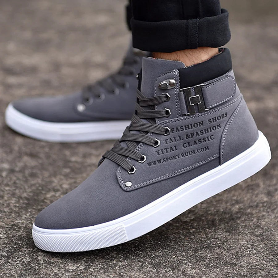 New Arrival Men's High Top Casual Shoes Spring/Autumn High Top Sneakers High Quality Retro Fashion Men Boots Zapatillas Hombre
