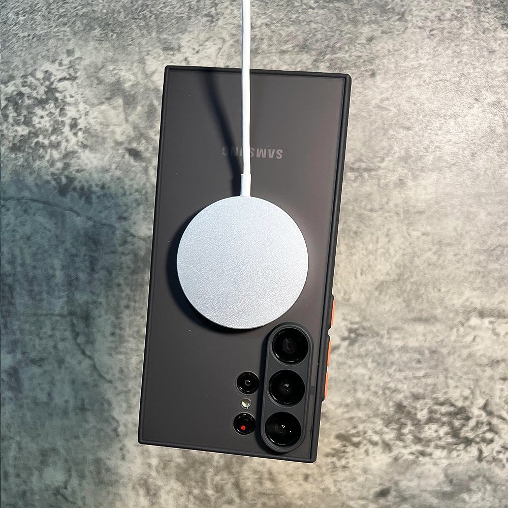 Luxury Shockproof Matte Transparent For Magsafe Case For Samsung Galaxy S23 S22 Ultra Plus S23Ultra Wireless Charging Back Cover