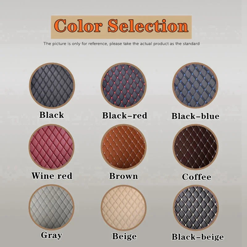 5PCS Universal Car Floor Mats PU Leather Waterproof Auto Foot Pad Protector Carpet Front and Rear Mats Set Auto Accessories