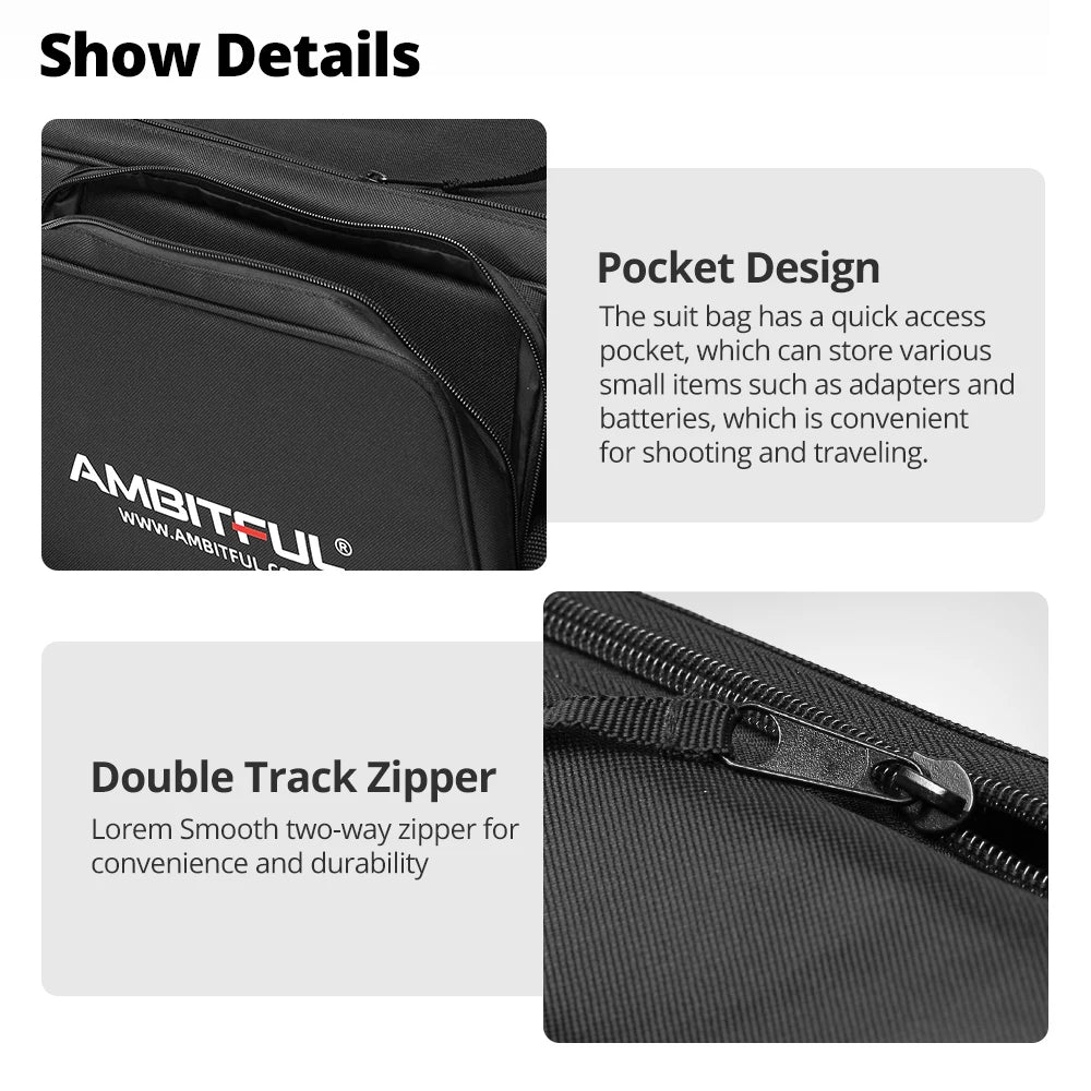 Portable Carry Bag Studio Flash Light & Tripod Light Stand Carry Bag for Photography Studio Flash Bag Kits
