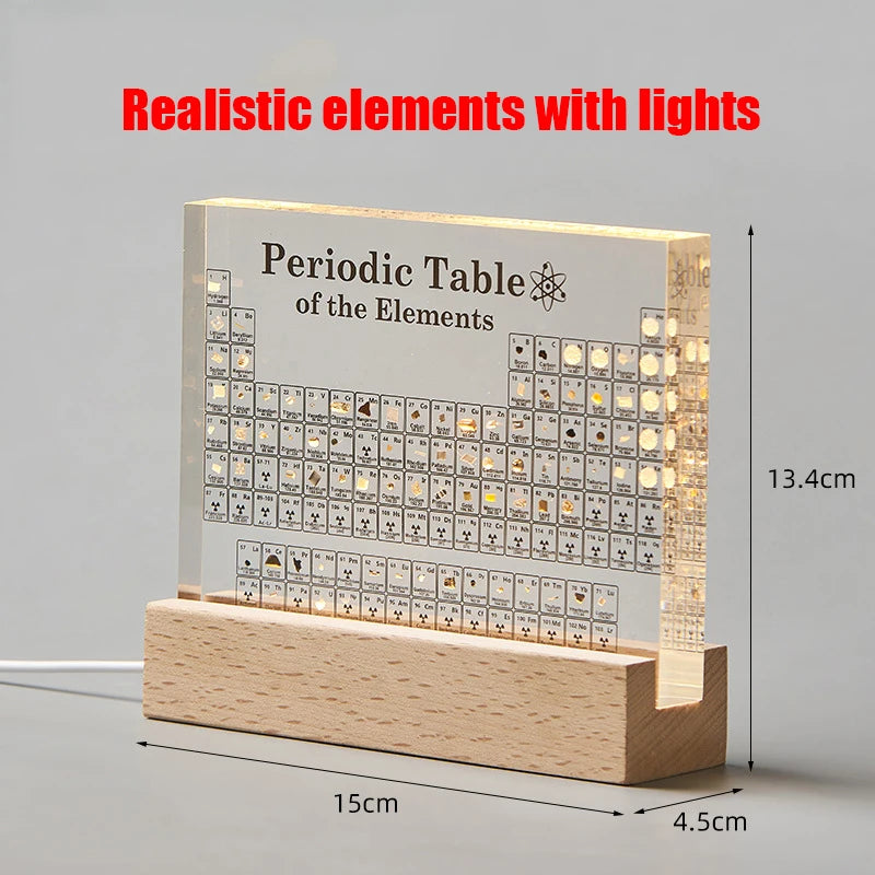 Exquisite Printing Acrylic Periodic Table Figurines Chemistry Chart Tool Physical Display Teaching Prop Creative Gift Desk Decor