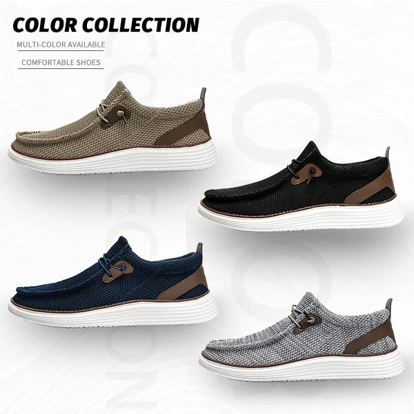 Men's Comfortable Loafers Shoes Durable Shoelace Cushioned Anti-Slip Sole Perfect for Work Trave Shoesl and Leisure shoes