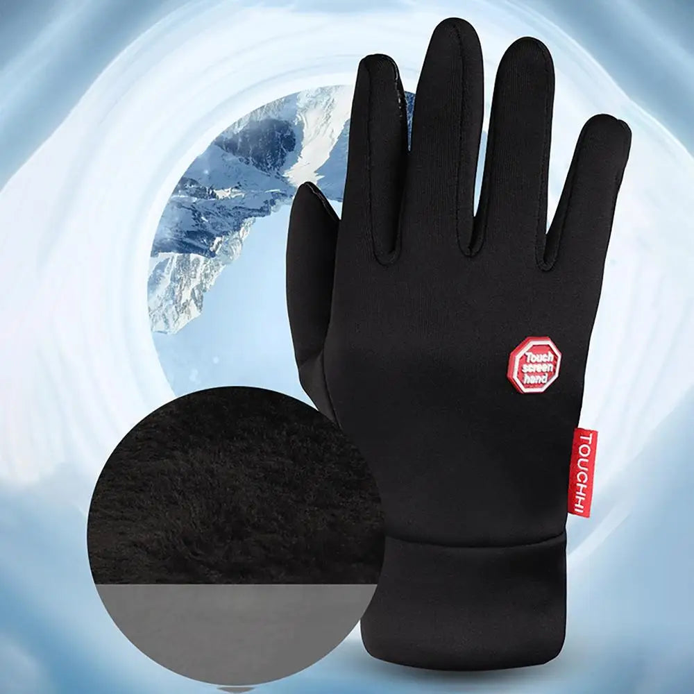 Heated Ski Gloves 1 Pair Rechargeable Fleece Thermal Gloves Cycling Accessories Hand Warmer For Motorcycling Running Riding