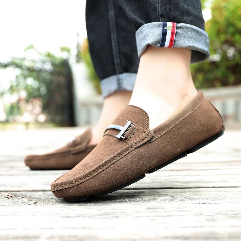 TINTINOS Fashion Genuine Leather Mens Women Luxury Designer Driving Loafers Moccasins Boats Classic for Men Peas Casual Shoes Footwear