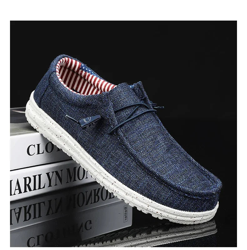 Men Casual Shoes Slip on Canvas Loafers Comfortable Walking Flats for Man Non Slip Soft Moccasins Sneakers Summer loafers