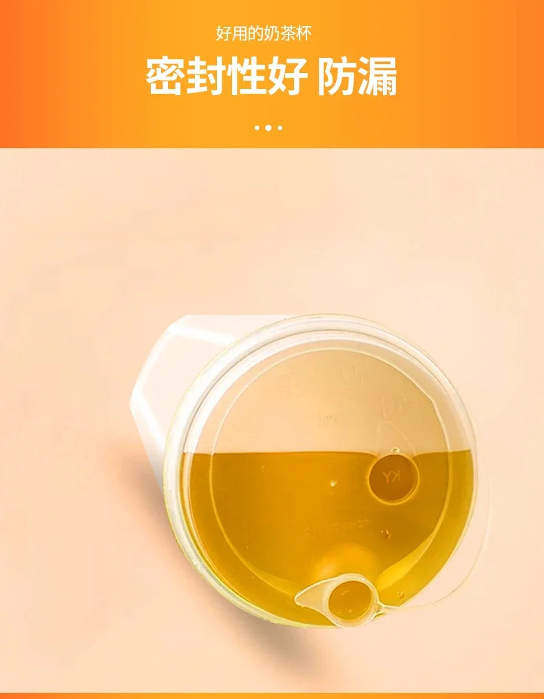 50pcs 90mm Caliber Injection Molded Leak Proof Cup Lids One Time Packaged Milk Tea Coffee Cup Lid Thickened One-piece Cover