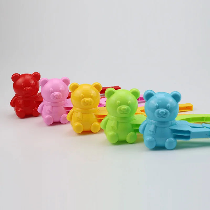 Cute Duck Shaped Snowball Maker Clip Children Outdoor Plastic Winter Snow Sand Mold Tool for Snowball Fight Outdoor Fun Sports